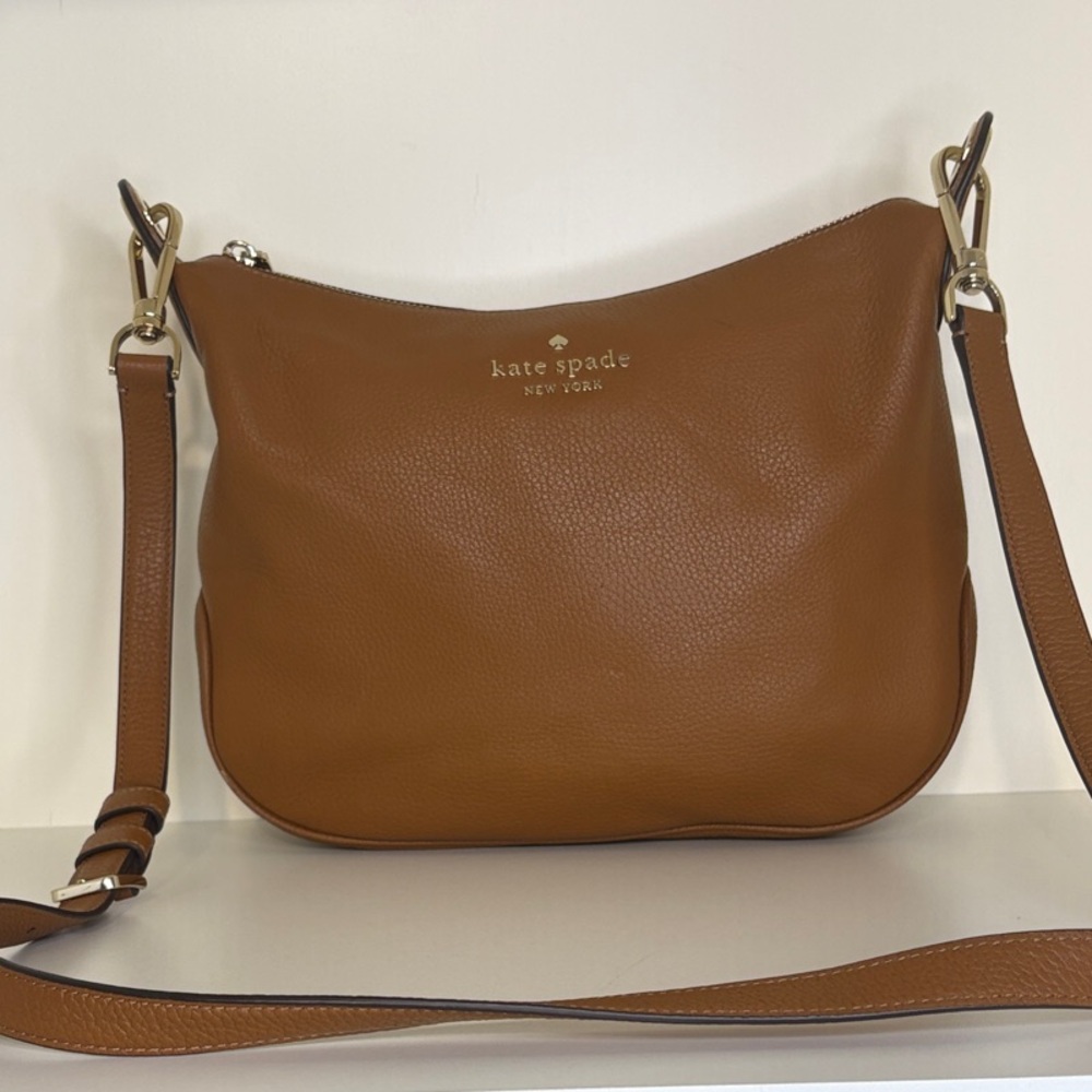 Kate Spade Rosie Brown Pebbled Leather Crossbody Bag
